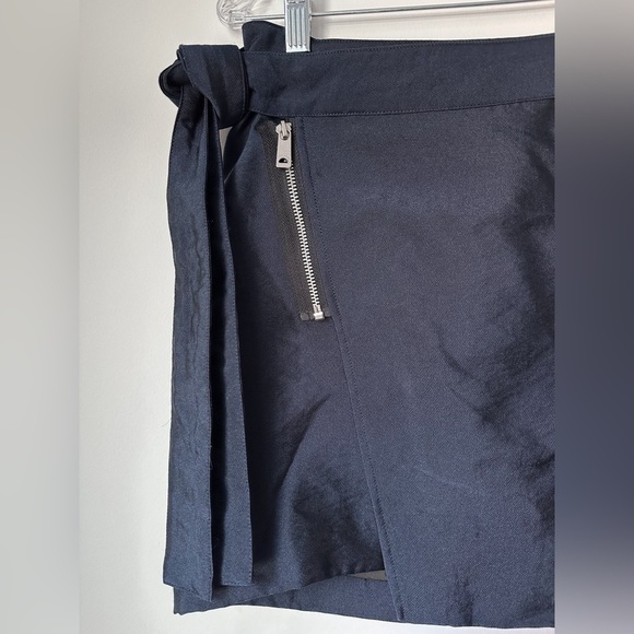 Scotch & Soda Wrap Zip Mini Skirt Navy Blue XS - Picture 3 of 9